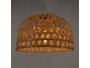 MANGEA 00716 Vintage Κρεμαστό Φωτιστικό Οροφής Μονόφωτο Καφέ Ξύλινο Bamboo Φ50 x Y34cm - 2