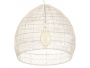 MALIBU 00965 Vintage Κρεμαστό Φωτιστικό Οροφής Μονόφωτο Λευκό Ξύλινο Bamboo Φ100 x Y86cm - 3