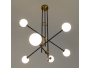 VELVET 00994 Μοντέρνο Industrial Φωτιστικό Οροφής Πολύφωτο Μαύρο Χρυσό Μεταλλικό Φ80 x Y85cm - 5
