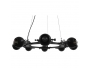 LINNYA 01219 Μοντέρνο Industrial Κρεμαστό Φωτιστικό Οροφής Πολύφωτο Μαύρο Μεταλλικό Πολυέλαιος με Κινούμενα Σποτ Φ66 x Y10cm - 2