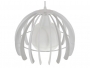 Μοντέρνο Κρεμαστό Φωτιστικό Οροφής Μονόφωτο Λευκό Μεταλλικό Πλέγμα με Λευκό Γυαλί Φ26  STEPHEN 01225 - 3