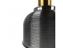 SEGRETO 01449 Vintage Κρεμαστό Φωτιστικό Οροφής Μονόφωτο Μαύρο Γυάλινο Διάφανο Καμπάνα με Χρυσό Ντουί Φ14 x Υ18cm - 6