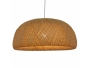 SAN TROPEZ 01627 Vintage Κρεμαστό Φωτιστικό Οροφής Μονόφωτο Καφέ Ξύλινο Bamboo Φ60 x Υ29cm - 2
