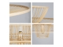 BALI 01758 Vintage Κρεμαστό Φωτιστικό Οροφής Μονόφωτο Μπεζ Ξύλινο Bamboo Πλέγμα Φ100 x Y60cm - 6