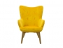 Πολυθρόνα Kido υφασμάτινη βελούδο χρώμα κίτρινο 046-000003 - 4
