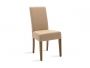 Καρέκλα Ditta PU μόκα-πόδι μασίφ ξύλο καρυδί 047-000031 - 1