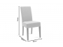 Καρέκλα Ditta ύφασμα εκρού-πόδι μασίφ ξύλο καρυδί  047-000037 - 8