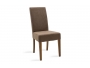 Καρέκλα Ditta ύφασμα ανοικτό καφέ-πόδι μασίφ ξύλο καρυδί 047-000038 - 1