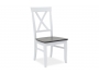 Καρέκλα Hug ξύλο-MDF λευκό-καρυδί 091-000008 - 1