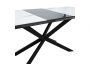 Τραπέζι επεκτεινόμενο Palan MDF απομίμηση μαρμάρου γκρι-μαύρο 160-200x80x77εκ 101-000036 - 5