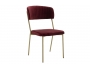 Καρέκλα Livio βελούδο μπορντώ-χρυσό πόδι 101-000045 - 1