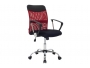 Καρέκλα γραφείου εργασίας Rina με ύφασμα mesh χρώμα μαύρο-κόκκινο 109-000007 - 1