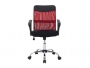 Καρέκλα γραφείου εργασίας Rina με ύφασμα mesh χρώμα μαύρο-κόκκινο 109-000007 - 3