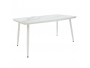 Τραπέζι κήπου Zeren  μέταλλο λευκό-γυαλί 160x90x78εκ 151-000005 - 1