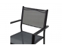 Πολυθρόνα κήπου Moly μέταλλο μαύρο textilene ανθρακί 152-000001 - 5