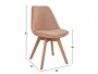 Καρέκλα VEGAS με ξύλινα πόδια & ύφασμα μπεζ HM0033.53 - 2