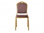 HILTON Καρέκλα Μεταλλική Gold/Ύφασμα Καφέ 44x55x93 εκ.  ΕΜ513,9 - 2