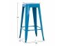 ΣΚΑΜΠΟ BAR ΜΕΤΑΛΛΙΚΟ MELITA ΣΕ ΜΠΛΕ HM8642.08 43x43x78 εκ. - 2