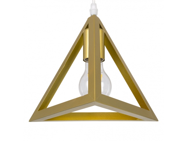 TRIANGLE 00610 Μοντέρνο Κρεμαστό Φωτιστικό Οροφής Πολύφωτο Χρυσό Μεταλλικό Πλέγμα Μ170 x Π22 x Y130cm - 7