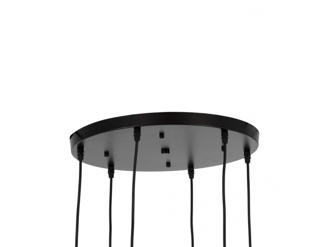 OLVERO 00774 Μοντέρνο Κρεμαστό Φωτιστικό Οροφής Πολύφωτο Μαύρο Χρυσό Μεταλλικό Πλέγμα Φ55 x Y130cm - 3
