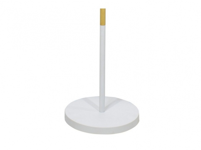 Μεταλλικό φωτιστικό δαπέδου PWL-0005 με λευκό καπέλο Φ33x149εκ.  009-000038 - 4