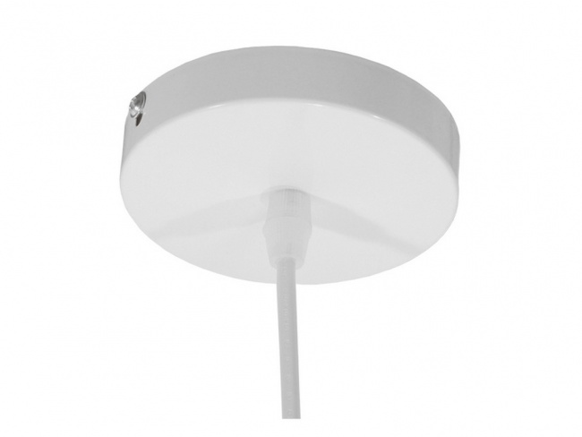 Μοντέρνο Κρεμαστό Φωτιστικό Οροφής Μονόφωτο Λευκό Μεταλλικό Πλέγμα με Λευκό Γυαλί Φ26  STEPHEN 01225 - 2
