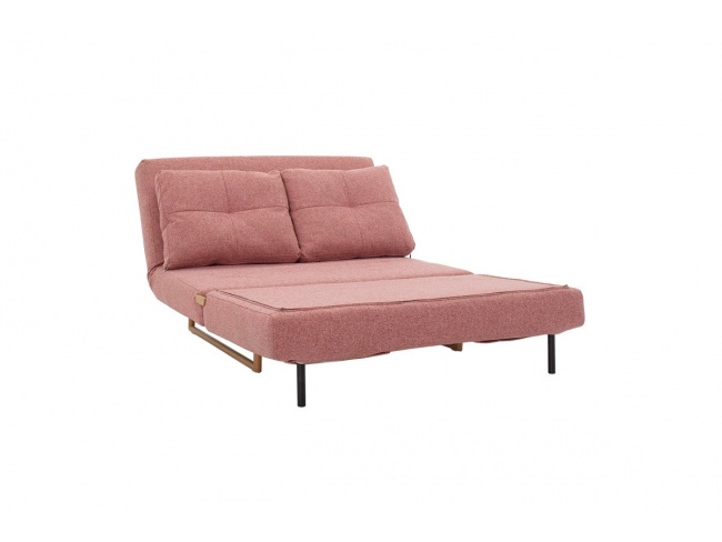 Καναπές 2θέσιος-κρεβάτι Edda ύφασμα ροζ 118x98x86εκ 024-000020 - 2