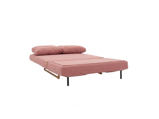 Καναπές 2θέσιος-κρεβάτι Edda ύφασμα ροζ 118x98x86εκ 024-000020 - 3