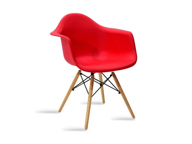 Πολυθρόνα Julita πολυπροπυλενίου χρώμα κόκκινο - φυσικό 029-000041 - 1