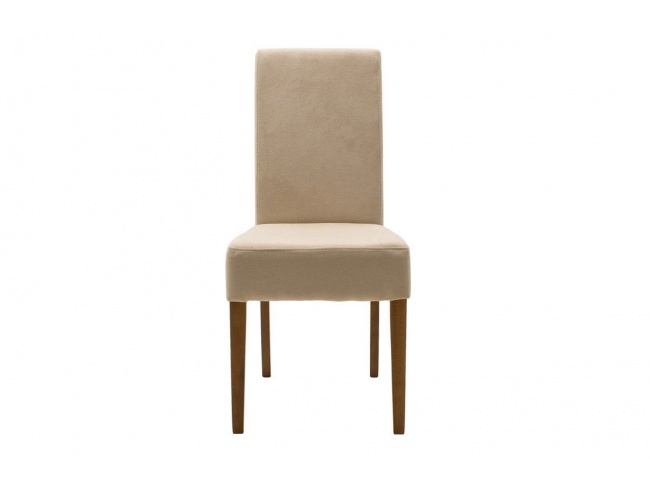 Καρέκλα Ditta ύφασμα εκρού-πόδι μασίφ ξύλο καρυδί  047-000037 - 5