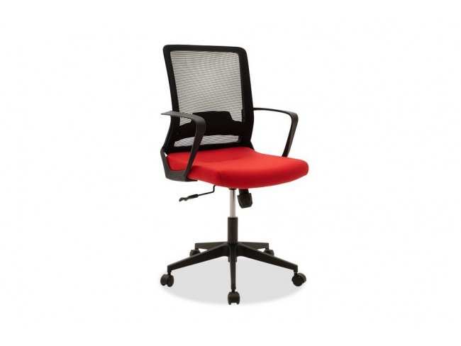 Καρέκλα γραφείου εργασίας Cage  mesh μαύρο-κόκκινο 069-000058 - 1