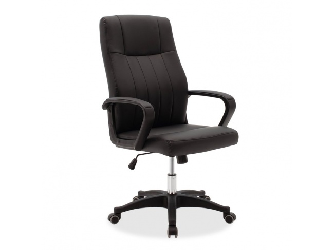 Καρέκλα γραφείου διευθυντή Roby με pu χρώμα μαύρο 090-000012 - 1