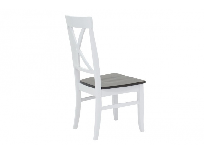 Καρέκλα Hug ξύλο-MDF λευκό-καρυδί 091-000008 - 3