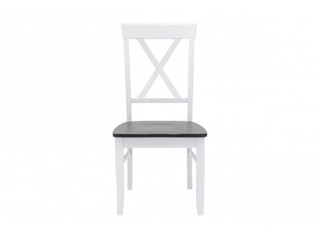 Καρέκλα Hug ξύλο-MDF λευκό-καρυδί 091-000008 - 4