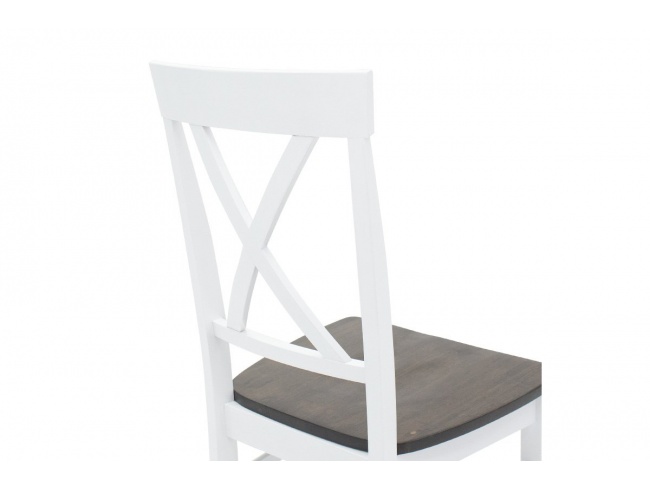Καρέκλα Hug ξύλο-MDF λευκό-καρυδί 091-000008 - 5