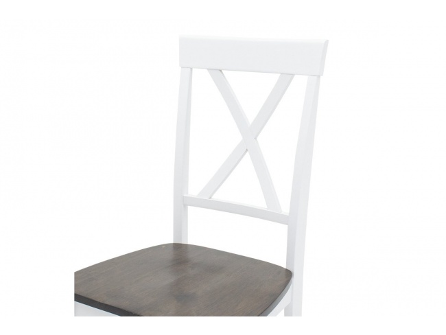 Καρέκλα Hug ξύλο-MDF λευκό-καρυδί 091-000008 - 6