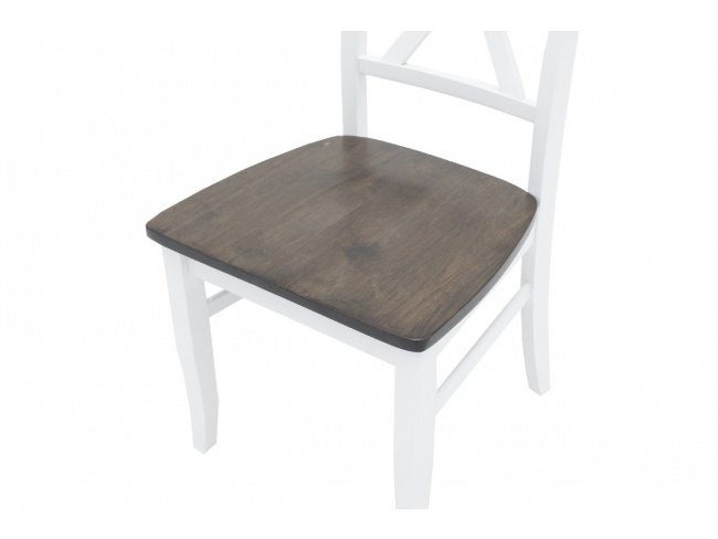 Καρέκλα Hug ξύλο-MDF λευκό-καρυδί 091-000008 - 7