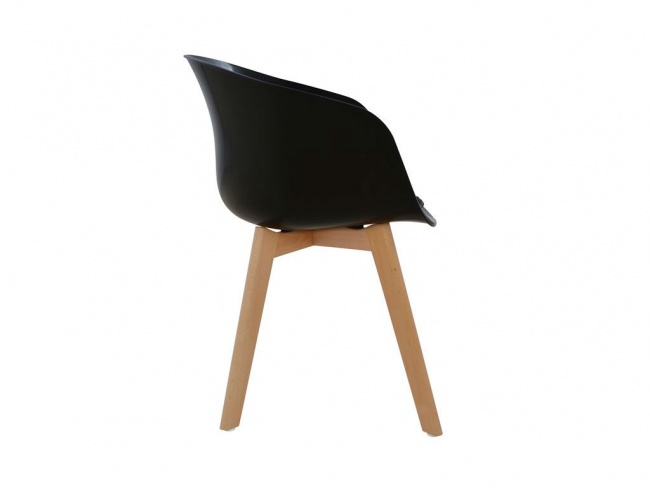 Πολυθρόνα - Καρέκλα με μαξιλάρι μαύρη PORTHOS HM0172.02 - 4