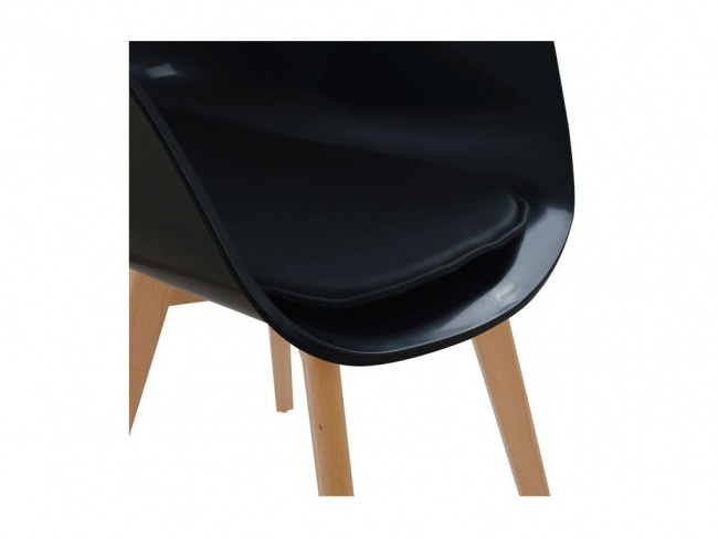 Πολυθρόνα - Καρέκλα με μαξιλάρι μαύρη PORTHOS HM0172.02 - 7