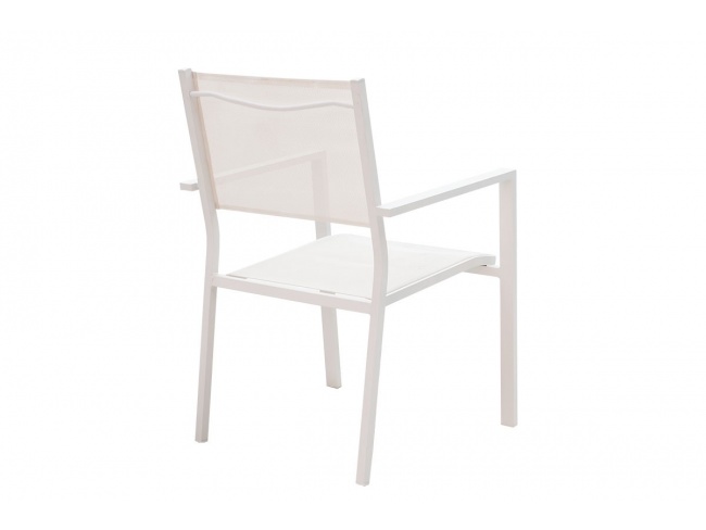 Πολυθρόνα κήπου Moly μέταλλο-textilene λευκό 152-000002 - 3