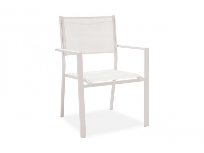 Πολυθρόνα κήπου Moly μέταλλο-textilene λευκό 152-000002 - 8