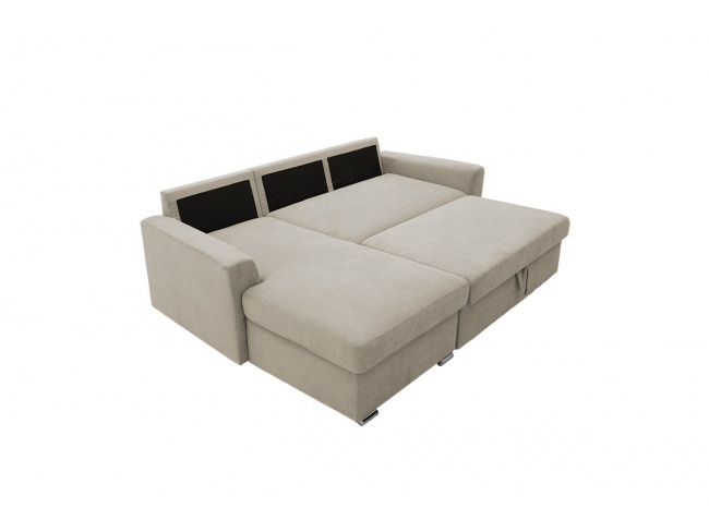 Γωνιακός καναπές-κρεβάτι δεξιά γωνία Belle μπεζ 236x164x88εκ 165-000012 - 2