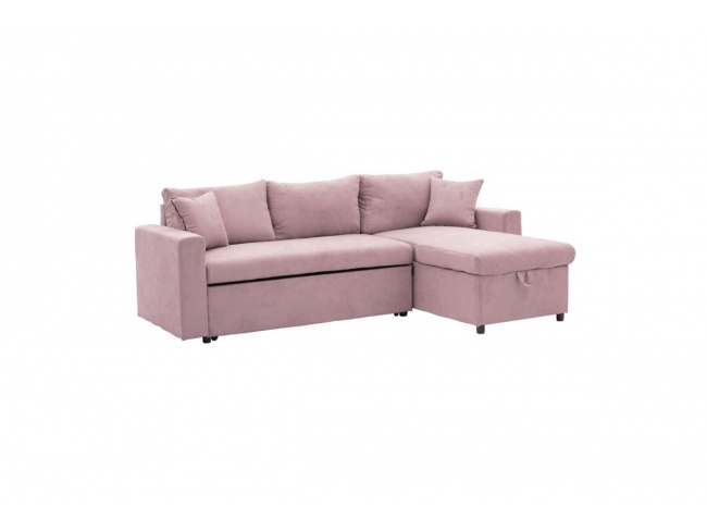 Γωνιακός καναπές-κρεβάτι αναστρέψιμος Lilian ύφασμα σάπιο μήλο 225x148x81εκ - 1