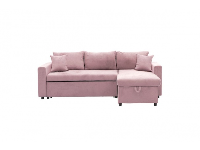 Γωνιακός καναπές-κρεβάτι αναστρέψιμος Lilian ύφασμα σάπιο μήλο 225x148x81εκ - 3