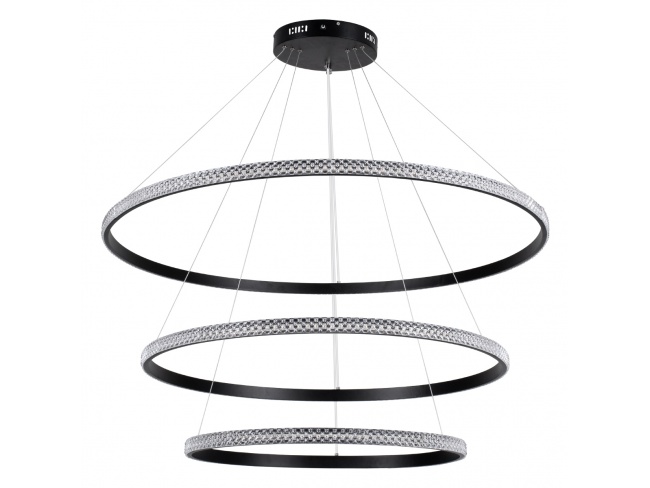DIAMOND TRIO 61140 Κρεμαστό Φωτιστικό Δαχτυλίδι-Κύκλος LED CCT 150W 18379lm 360° AC 220-240V - Εναλλαγή Φωτισμού μέσω Τηλεχειριστηρίου All In One Ψυχρό 6000k+Φυσικό 4500k+Θερμό 2700k Dimmable Φ60+80+1 - 1