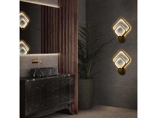 ANNA 61086 Φωτιστικό Τοίχου - Απλίκα Design LED CCT 15W 1800lm 300° AC 220-240V - Εναλλαγή Φωτισμού μέσω Διακόπτη On/Off All In One Ψυχρό 6000k+Φυσικό 4500k+Θερμό 2700k Μ25 x Π8 x Υ30cm - Λευκό - 2