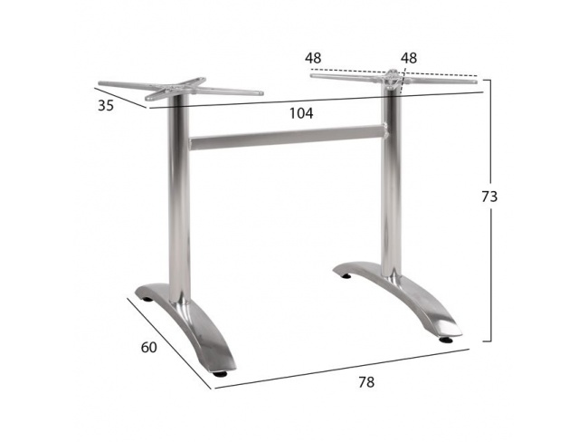 ΒΑΣΗ ΑΛΟΥΜΙΝΙΟΥ ΔΙΣΤΗΛΗ HM461.03 - 2
