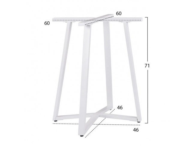 ΒΑΣΗ ΤΡΑΠΕΖΙΟΥ ΛΕΥΚΗ ΜΕΤΑΛΛΙΚΗ HM470.02 - 7