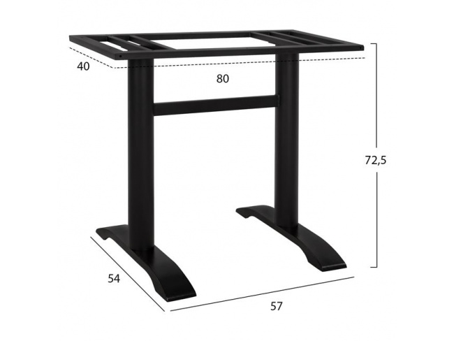 ΒΑΣΗ ΜΕΤΑΛΛΙΚΗ ΜΑΥΡΟ ΜΑΤ HM458 - 2