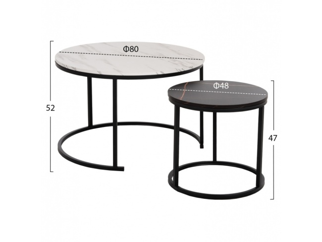 ΤΡΑΠΕΖΙ ΣΑΛΟΝΙΟΥ ΣΕΤ 2ΤΜΧ MDF HM8763.14 - 2